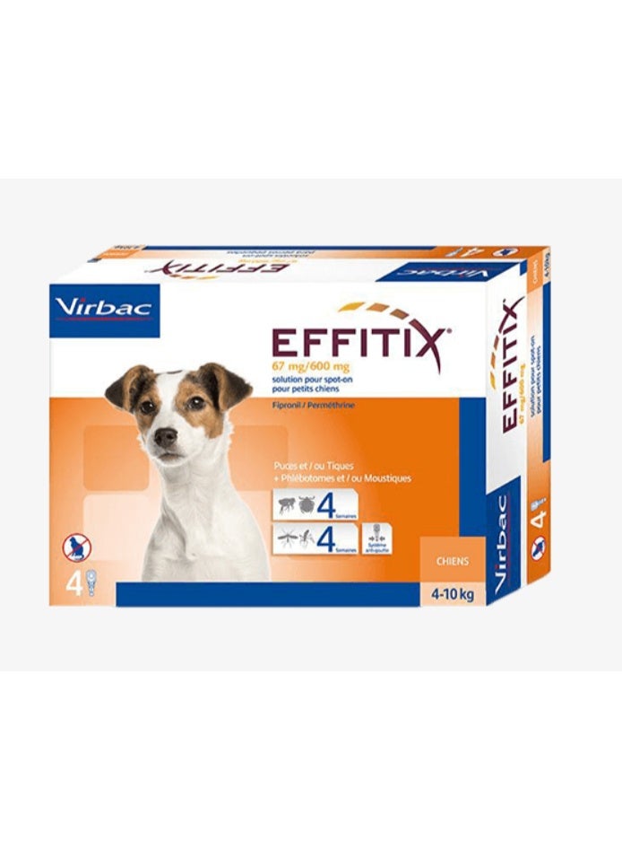 فيرباك إفيتيكس محلول موضعي للكلاب الصغيرة 4-10 كجم 4 أمبولات